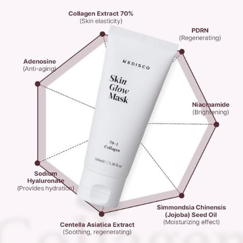 Skin Glow Peel-Off Mask - Glowing & Hydrating Facial Mask with Collagen, Korean Skincare